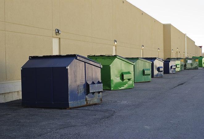 a construction dumpster filled with debris in Irvine, CA